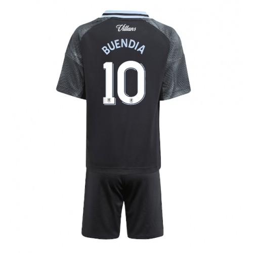 Aston Villa Emiliano Buendia #10 Bortaställ Barn 2025-26 Kortärmad (+ Korta byxor)